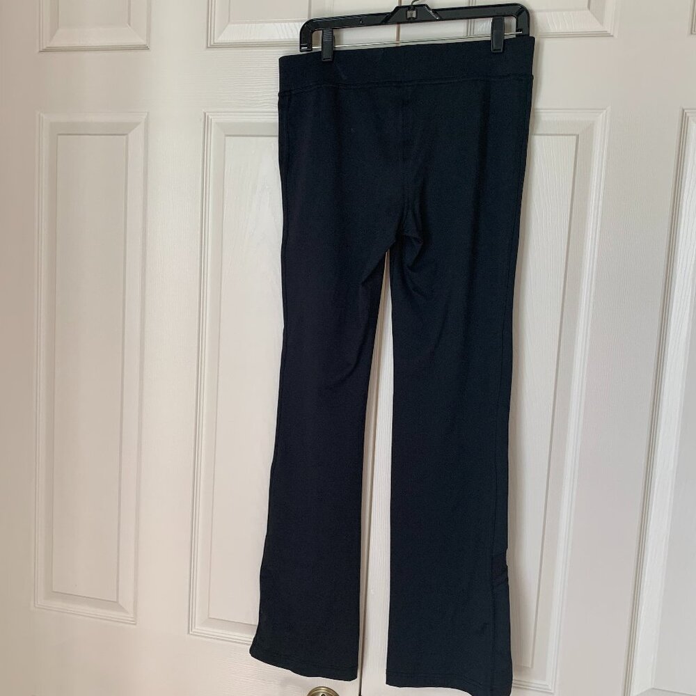 FILA SPORT Womans Black Sport Pant Slight Flare Interesting Insert Sz M